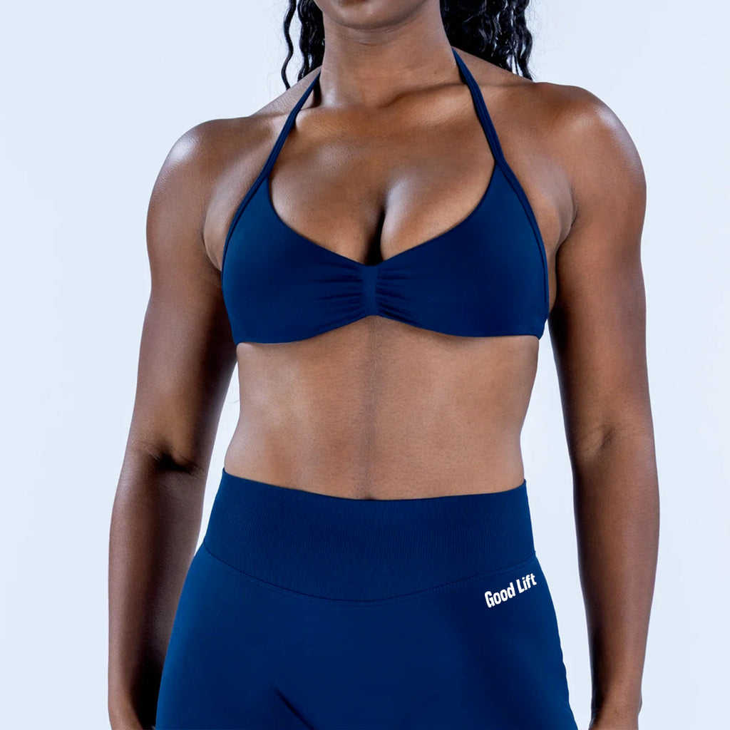 Elevate Strappy Bra - Ink Blue